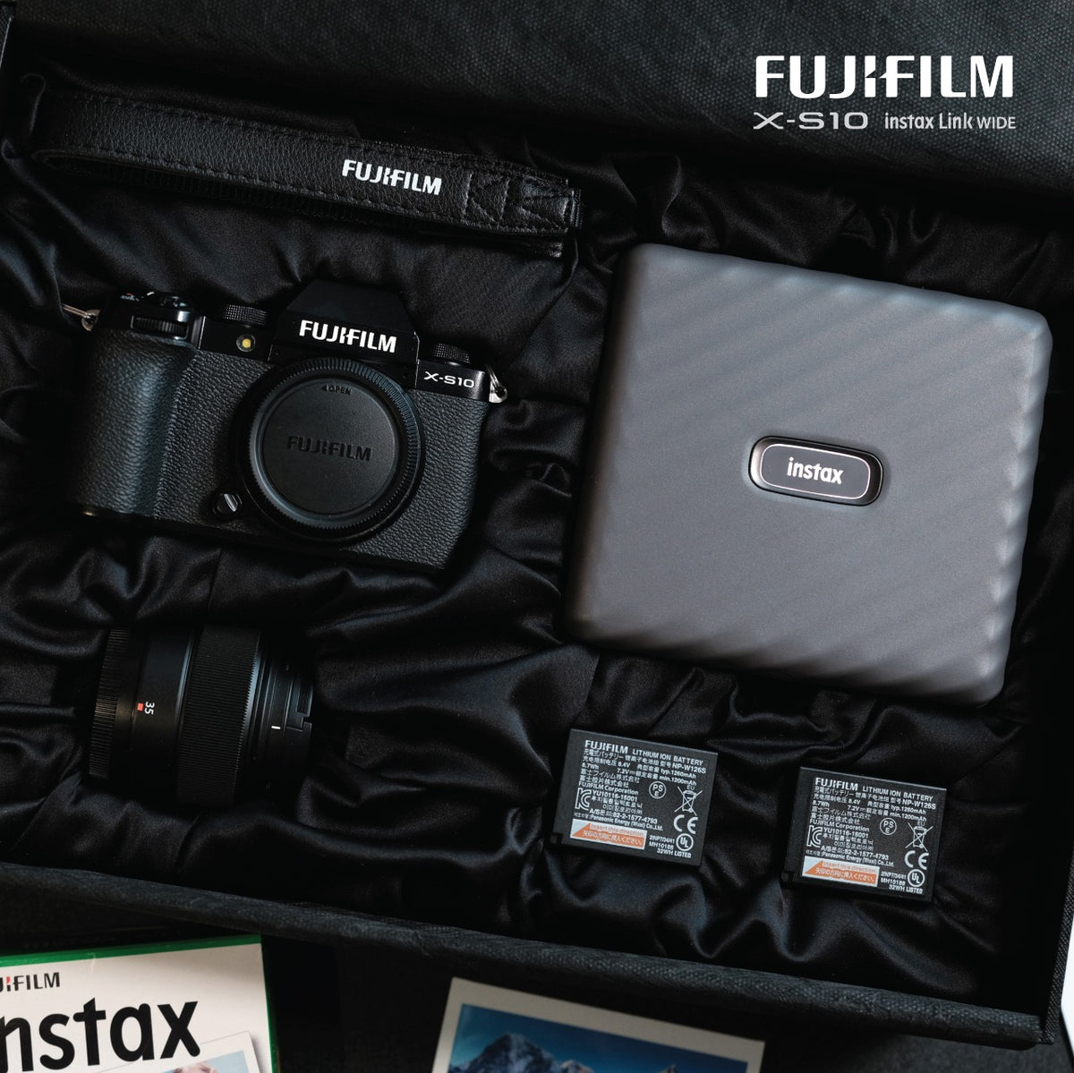 Fujifilm XS10 kit XC 35MM F2 With Instax Link Wide Package