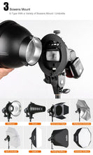 Load image into Gallery viewer, Godox S Speedlite Flash Mount Holder Bracket Lampu Kamera Black