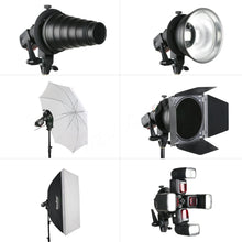 Load image into Gallery viewer, Godox S Speedlite Flash Mount Holder Bracket Lampu Kamera Black
