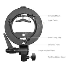 Load image into Gallery viewer, Godox S Speedlite Flash Mount Holder Bracket Lampu Kamera Black