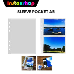 INSTAXSHOP Sleeve A5 Pocket for 6 Ring Album Binder Instax Foto Photocard Diary