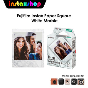 INSTAXSHOP Fujifilm Paper Film Instax Square White Marble (10lembar)