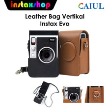 Load image into Gallery viewer, Leather Bag Pouch VERTICAL Instax Mini EVO Tas Kamera