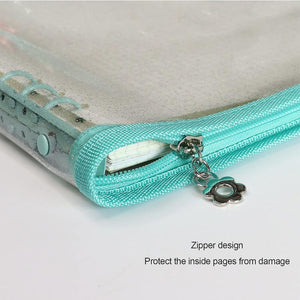 INSTAXSHOP Binder Zipper A5 6 Ring Album Instax Foto Photocard Card Holder