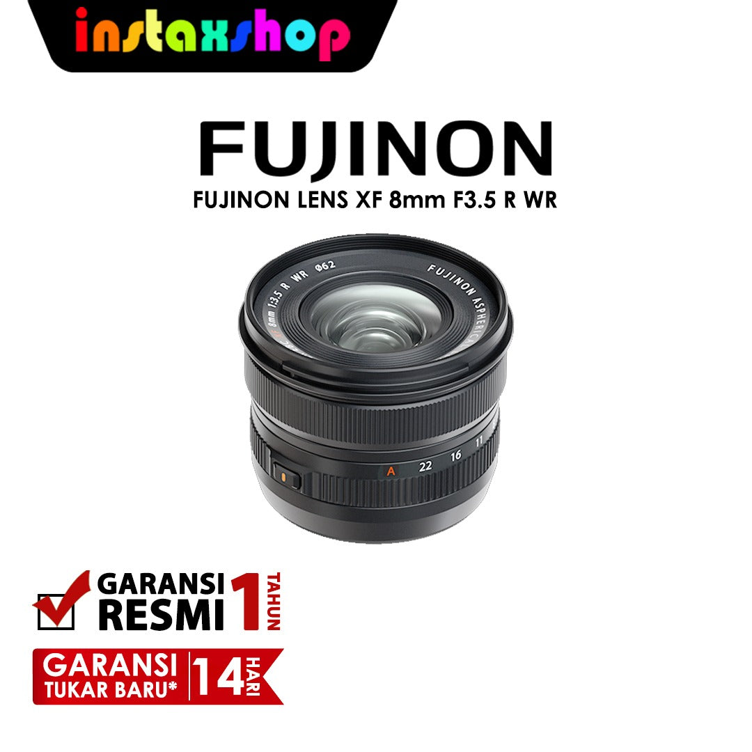 Fujinon Fujifilm Lensa XF 8mm F3.5 R WR XF8mm Resmi – Instaxshop