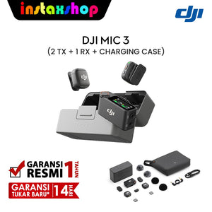 DJI Mic 3 Mic3 2TX + 1RX + Charging case Compact Wireless Microphone System Recorder for Camera Smartphone