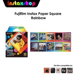 INSTAXSHOP Fujifilm Paper Film Instax Square Rainbow (10lembar)