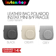Load image into Gallery viewer, Leather bag Fujifilm instax mini 8 / mini 9 Pouch 8s Tas kamera Prague - Cream