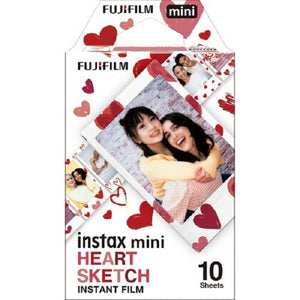 Fujifilm Instax Mini Film Heart Sketch Paper Motiif Refill Instax Mini