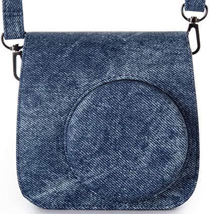 Leather Bag Instax Mini 8 / 9 Pouch Instax Tas Kamera Denim/Jeans - Denim BLue