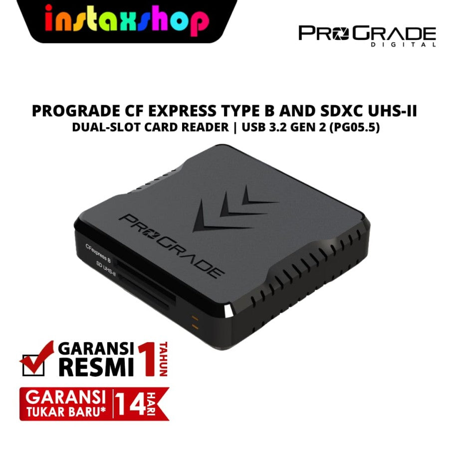 Prograde CFEXPRESS type B SDXC UHS-II DualSlot Card Reader Memory