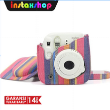 Load image into Gallery viewer, Leather Bag Instax Mini 8 / 9 Pouch Instax - Stripe Rainbow