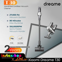 Load image into Gallery viewer, Xiaomi Dreame T30 Handheld Cordless Vacuum Cleaner 27kPa Penyedot Debu