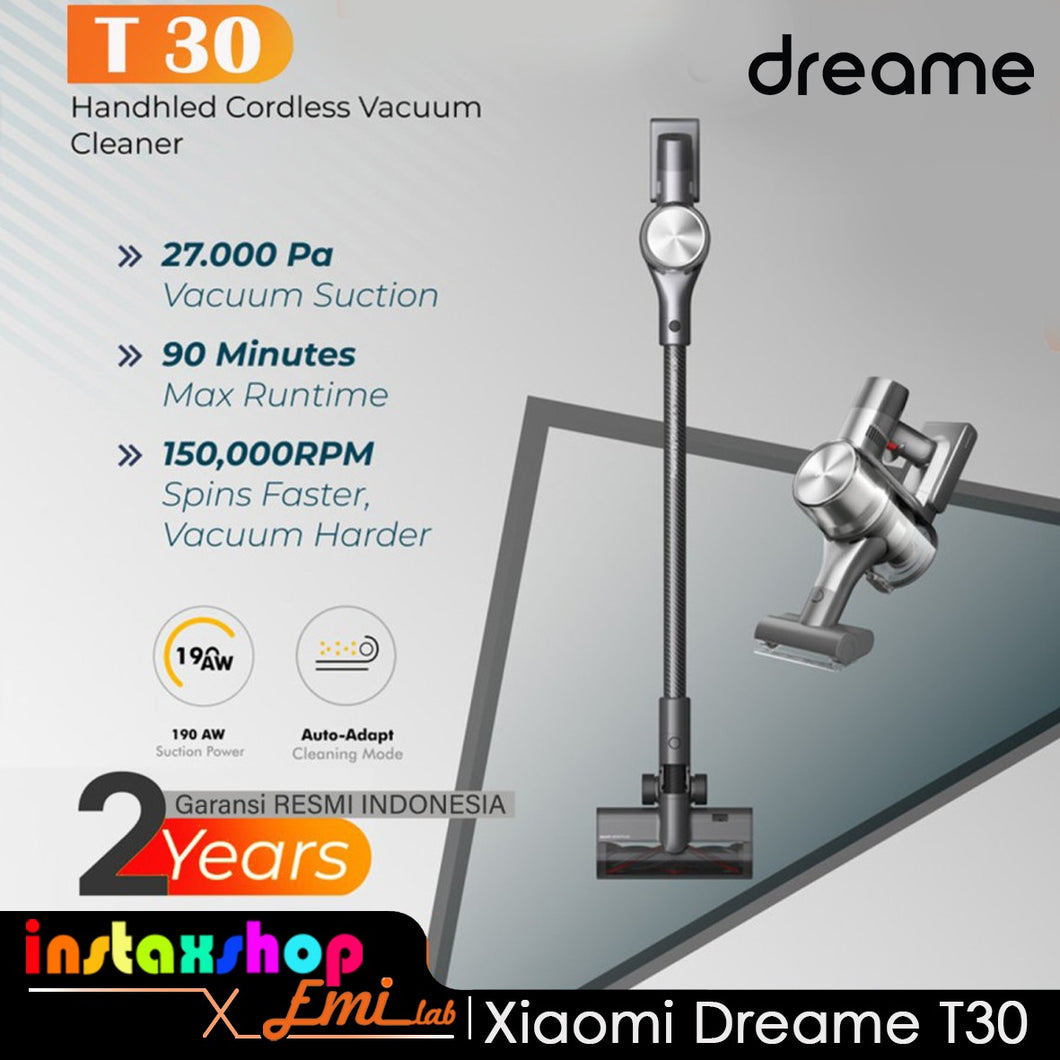 Xiaomi Dreame T30 Handheld Cordless Vacuum Cleaner 27kPa Penyedot Debu