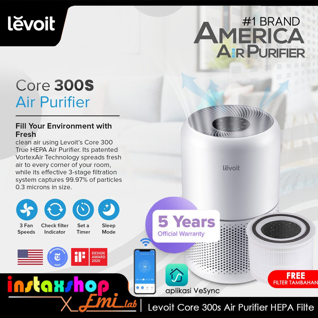 Levoit Core 300 Air Purifier HEPA Filter Pembersih Udara Resmi 5 Tahun