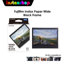 Load image into Gallery viewer, Fujifilm Paper Film Instax Wide Black Frame Single Pack 10 lembar