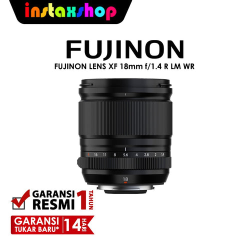 FUJIFILM Fujinon Lensa XF 18mm f/1.4 R LM WR Lens Camera