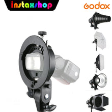 Load image into Gallery viewer, Godox S Speedlite Flash Mount Holder Bracket Lampu Kamera Black