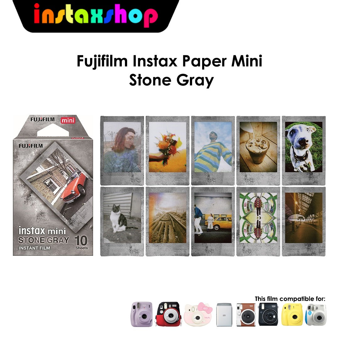 Papel Fujifilm Instax mini Stone Gray