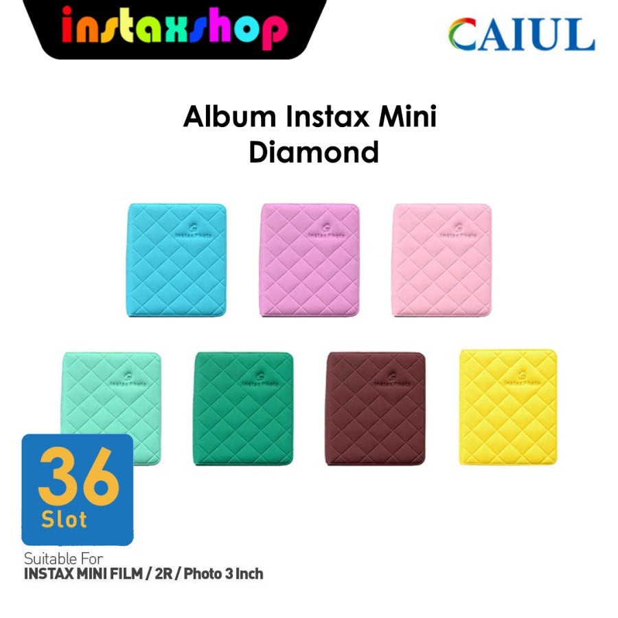 Album Instax Mini Diamon Colorfull isi 36 foto Album Foto Blue