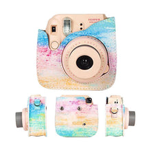 Load image into Gallery viewer, Leather Bag Instax Mini 8 / 9 Pouch Instax - Abstract Rainbow
