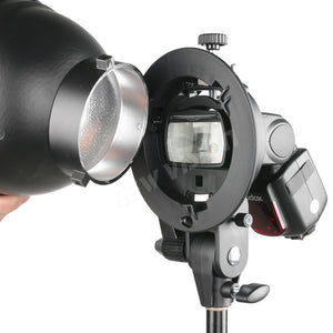 Godox S Speedlite Flash Mount Holder Bracket Lampu Kamera Black