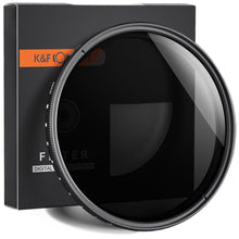 Load image into Gallery viewer, K&amp;F CONCEPT 77mm ND2-400 SLIM Fader Variable NDFilter ND2 ND400