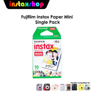 Fujifilm Instax Mini Film Paper Singlepack White ( isi 10lbr )