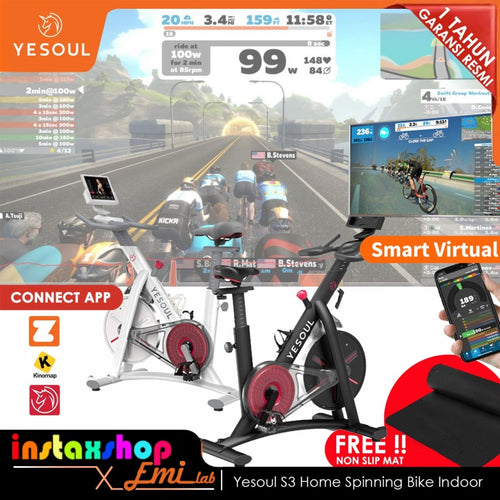 Yesoul S3 Home Spinning Bike Indoor Sepeda Statis Fitness app zwift