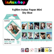 Load image into Gallery viewer, Fujifilm Instax Mini Paper Sky Blue Frame