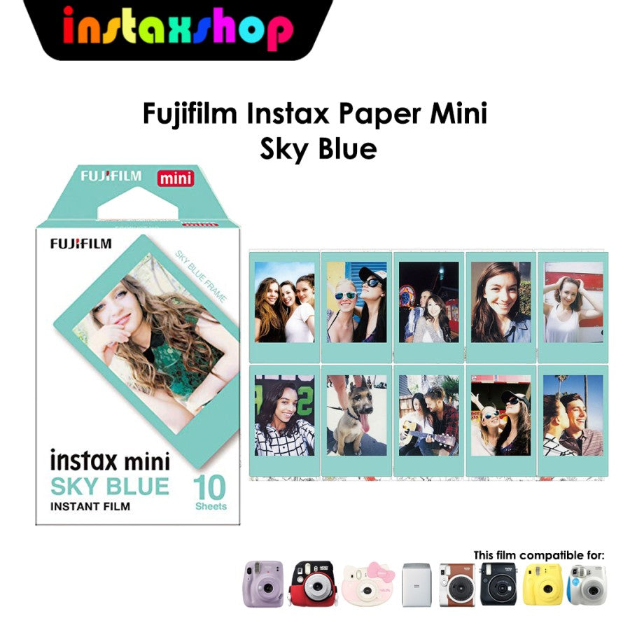 Fujifilm Instax Mini Paper Sky Blue Frame