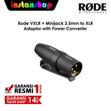 Load image into Gallery viewer, Rode VXLR + Minijack 3.5mm to XLR Adaptor With Power Converter