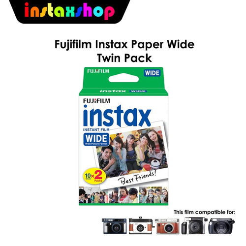 Fujifilm Instax Wide Paper TwinPack Plain Polos